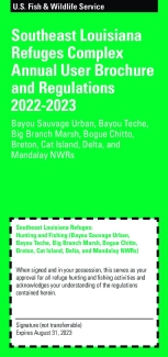 Southeast Louisiana Refuges Complex Annual User Brochure and Regulations 2022-2023