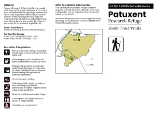 Patuxent South Tract Trail Map & Regs 3-30-22 