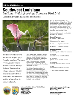 Southwest Louisiana National Wildlife Refuge Complex Bird List