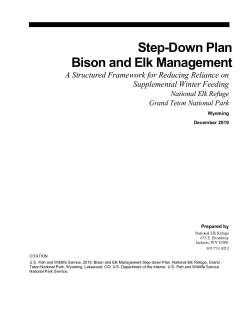 Step down plan and addendum-30 National Elk Refuge