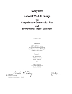 Rocky Flats National Wildlife Refuge Comprehensive Conservation Plan