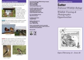 Sutter Refuge Spring Trails Leaflet for Sacramento National Wildlife Refuge Complex