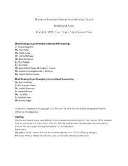 TRG Advisory Council Meeting Minutes March 9 2023