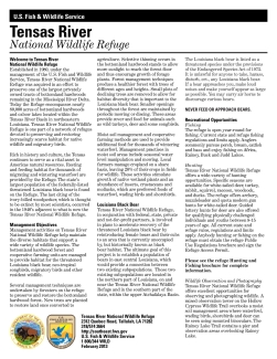 Tensas River NWR Information Tearsheet and Map