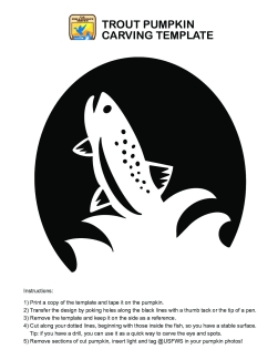 Trout Pumpkin Carving Template with Instructions