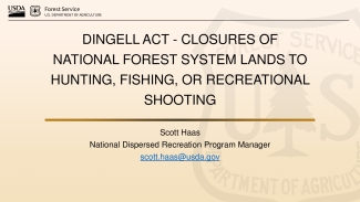 USFS SHaas HWCC Dingell Act 4103 Presentation 