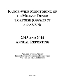 2013-2014 Range-wide Monitoring Report