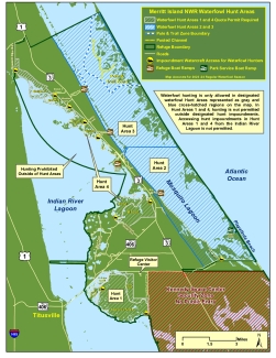 Merritt Island NWR Waterfowl Hunt Areas 2023-24