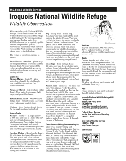 Iroquois NWR Wildlife Observation Fact Sheet