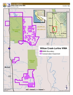 Willow Creek-Lurline Location Map at Sacramento National Wildlife Refuge Complex