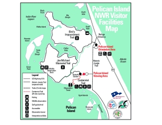 Pelican Island Visitor Facilities Map