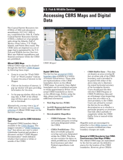 Accessing CBRS Maps and Digital Data Fact Sheet