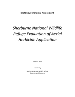 Sherburne National Wildlife Refuge Evaluation of Aerial Herbicide Application 2023