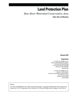 Bear River Watershed Conservation Area Land Protection Plan