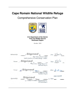 Cape Romain National Wildlife Refuge Comprehensive Conservation Plan