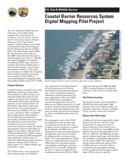 Coastal Barrier Resources System Digital Mapping Pilot Project Fact Sheet