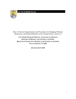Data Collection Requirements and Procedures for Mapping Wetland, Deepwater, and Related Habitats of the United States (version 3) 