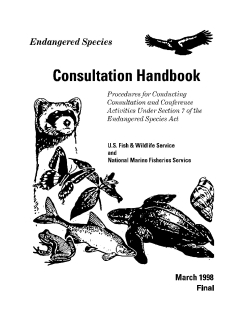 Endangered Species Consultation Handbook