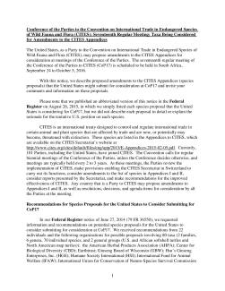 CoP17 Federal Register Notice FR3 Extended Version