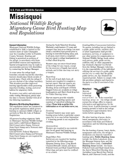 Missisquoi NWR migratory bird hunt brochure
