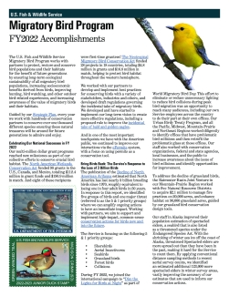 Migratory Bird Program FY2022 Accomplishments