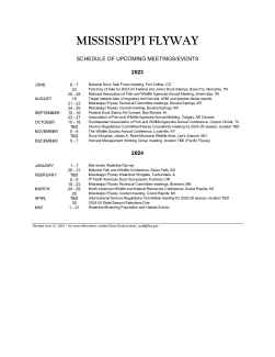 Mississippi Flyway Upcoming Meetings and Calendar of Events