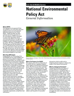 National Environmental Policy Act Fact Sheet