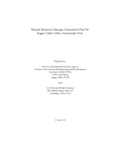 Natural Resource Damage Assessment Plan for Sugar Creek Valley Assessment Area