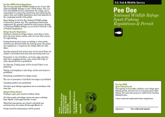 Pee Dee National Wildlife Refuge Fish Brochure