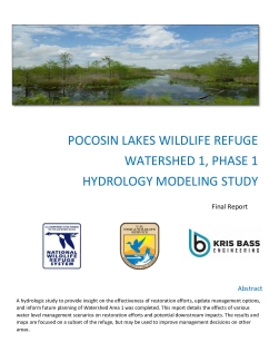 Pocosin Lakes Wildlife Refuge Watershed 1, Phase 1 Hydrology Modeling Study