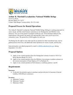 Proposal Process for Rental Operations at Arthur R. Marshall Loxahatchee National Wildlife Refuge