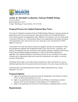 Proposal Process for Guided Pontoon Boat Tours at Arthur R. Marshall Loxahatchee National Wildlife Refuge