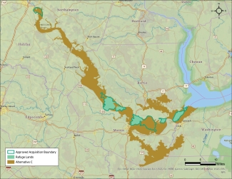 Proposed Expansion of Roanoke River National Wildlife Refuge Alternative C Map