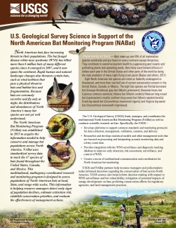 U.S. Geological Survey Science for the North American Bat Monitoring Program