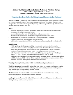 Volunteer Job Description for Education and Interpretation Assistant at ARM Loxahatchee NWR