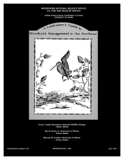 A Landowners Guide to Woodcock Habitat Management in the Northeast, May 1994