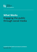 cover of NCCPE guide to engaging the public through social media
