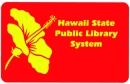 A red library card with a yellow flower that reads