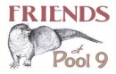 The Friends of Pool 9 logo shows a black and white drawing of an otter posing beside the name of the group