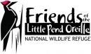 Logo of a pileated woodpecker and the text "Friends of the Little Pend Oreille National Wildlife Refuge."
