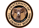 logo with a bighorn sheep in the center that reads Fraternity of the Desert Bighorn, Las Vegas, Nevada