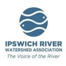 Rounded, blue logo with outlines of two fish that reads "Ipswich River Watershed Association The voice of the river"