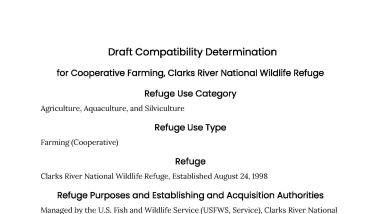 Cover of the Compatibility Determination.