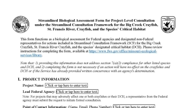 Thumbnail of Biological Assessment Form