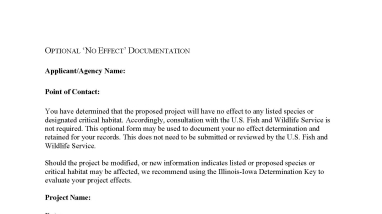 Image depicting Illinois-Iowa No Effect Document