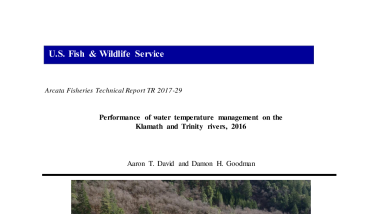 Performance of water temperature management on the Klamath and Trinity rivers, 2016