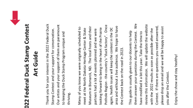 Federal Duck Stamp Precontest Guide 2022