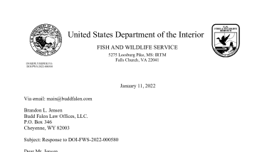 DOI-FWS-2022-000580 LTR 1st Response signed