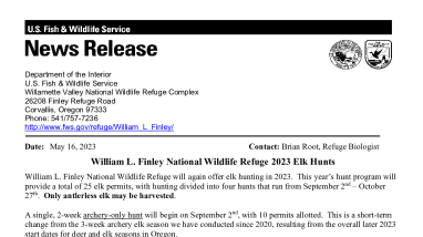 2023 William L. Finley Elk Hunt Docs_ALL