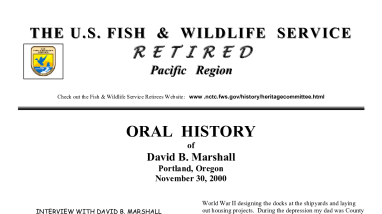 David B. Marshall oral history transcript